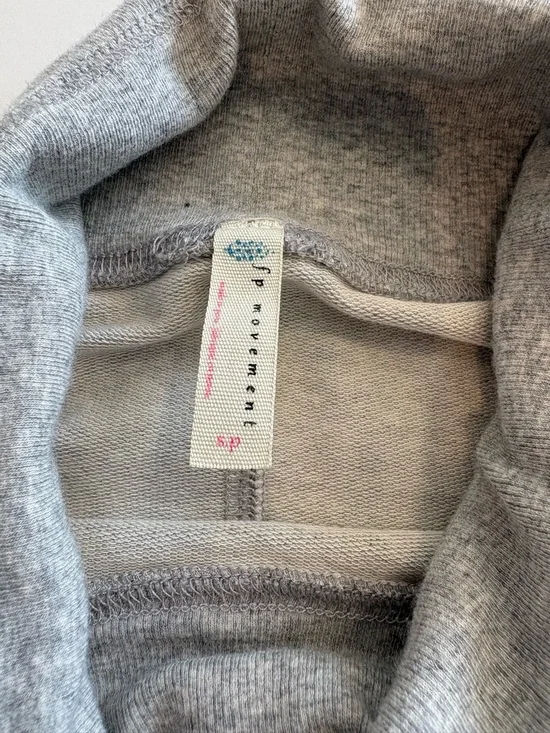 Free People Movement Gray Lara Pullover Mock Neck Sweater Small - Picture 5 of 8